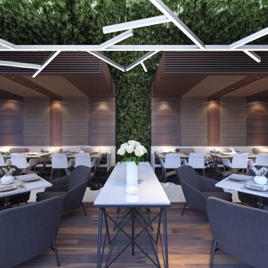 Modern konsept tasarımı Restoran Lounge 