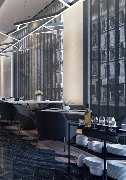 Modern konsept tasarımı Restoran Lounge — Stok fotoğraf