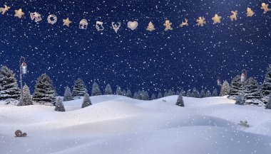 karlı kış arkaplanı