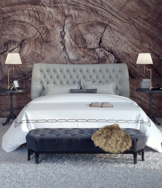 Moderne ontwerp van de slaapkamer — Stockfoto