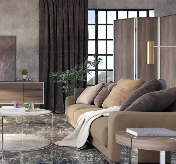 Sala de estar, design de interiores — Fotografia de Stock