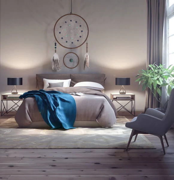 Klassieke slaapkamer ontwerp — Stockfoto