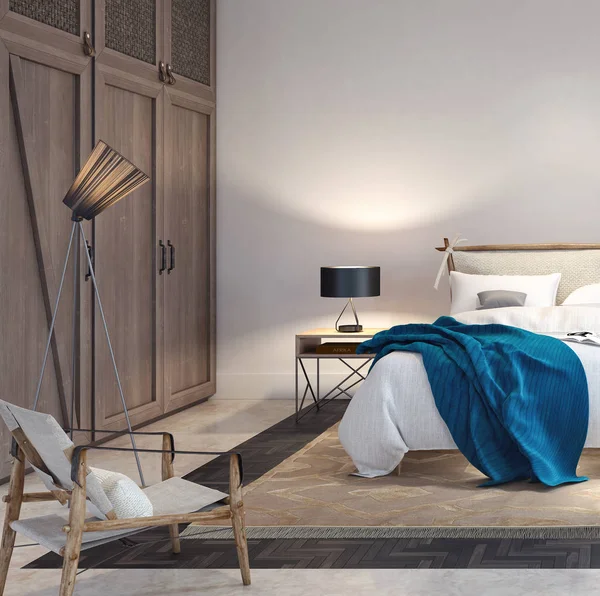 침실의 현대적인 디자인 — 스톡 사진