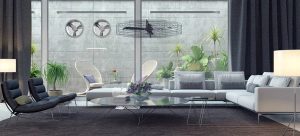 Sala de estar, design de interiores — Fotografia de Stock