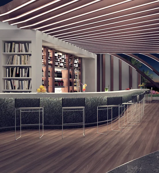 레스토랑 라운지의 현대 개념 설계 — 스톡 사진