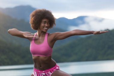 germe afro kadın atlet