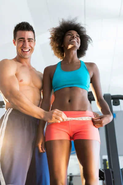 Coach med afro kvinna — Stockfoto