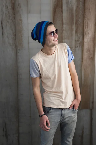 Retrato de estilo hipster cara — Fotografia de Stock