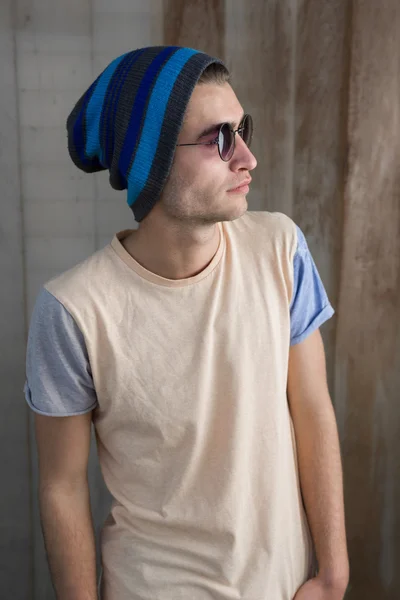 Portrait of hipster style guy — Stock Photo, Image