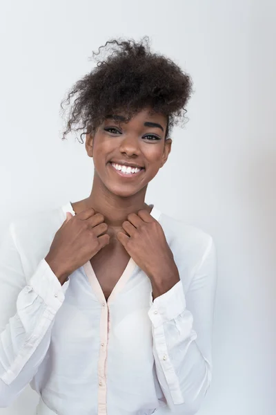 Mulher de vestido branco — Fotografia de Stock