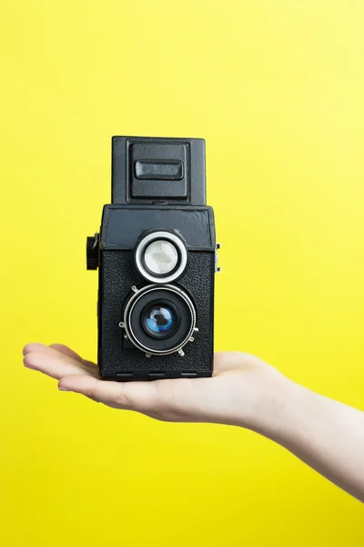 Vintage hipster camera — Stockfoto