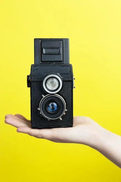 Vintage hipster camera — Stockfoto