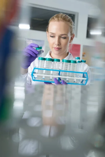 Female researcher in a lab — Stock Photo, Image