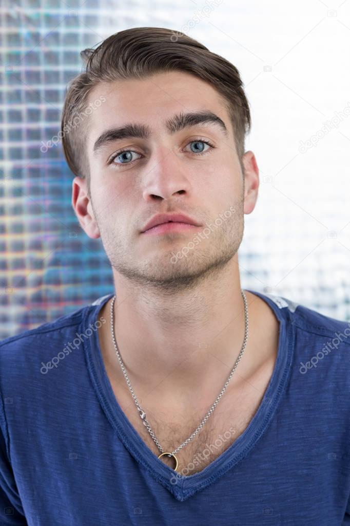 Young man in studio