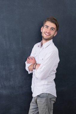 yakışıklı genç bir öğrenci 