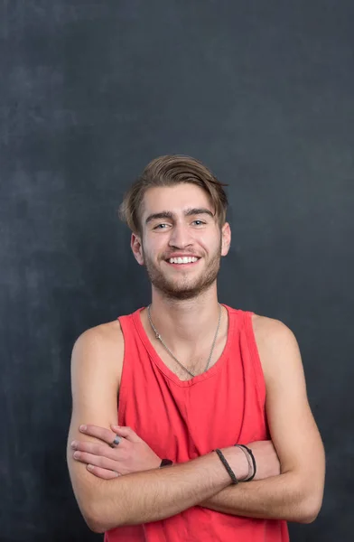 Young man in studio — Stock Photo, Image