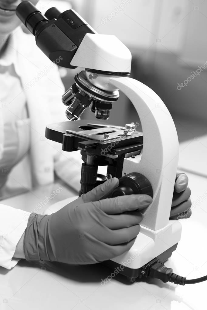 Female researcher in a lab