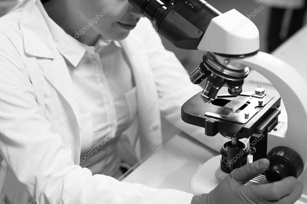 Female researcher in a lab