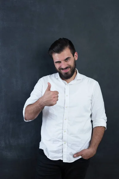 Man in white shirt — Stock Photo, Image