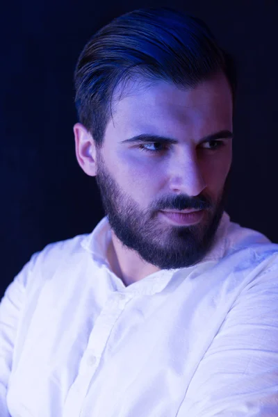 Portrait of young bearded man — Stock Photo, Image