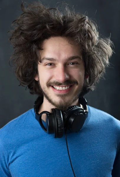 Man wearing  headphones — Stock Photo, Image