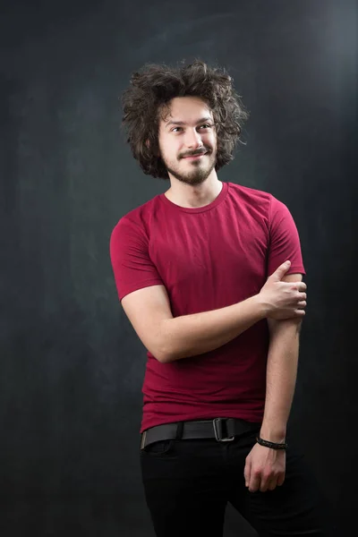 Handsome man with funny hair — Stock Photo, Image