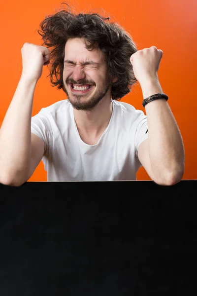 Portrait of man with funny hair — Stock Photo, Image