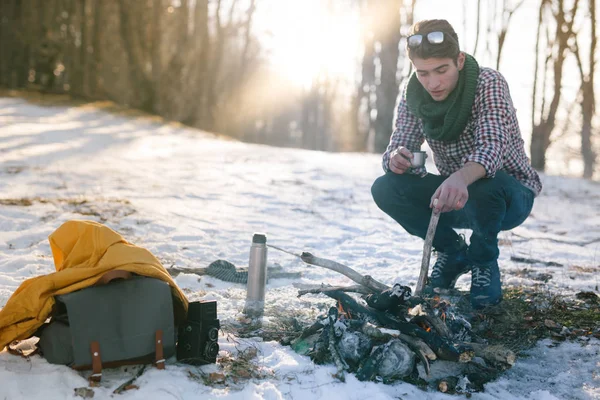 Handsome caucasian scout man — Stock Photo, Image