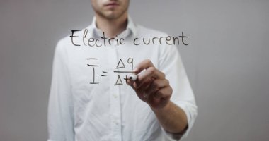 Cam üzerinde yazılı genç adam