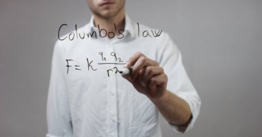 Cam üzerinde yazılı genç adam