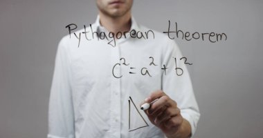 Cam üzerinde yazılı genç adam