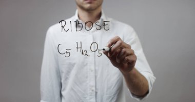 Cam üzerinde yazılı genç adam