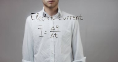 Cam üzerinde yazılı genç adam