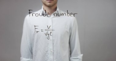 Cam üzerinde yazılı genç adam