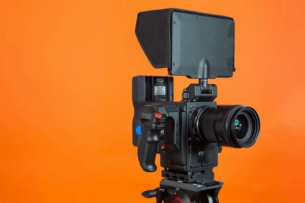 Profesjonalne Kamery Wideo Żywe Kolory Tle Kontrast — Zdjęcie stockowe