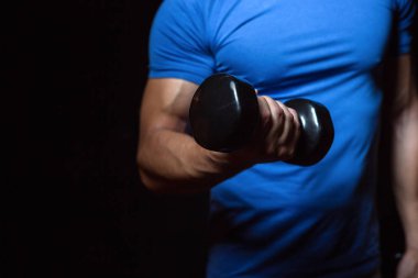 Ekipman portre Studio ile vücut geliştirmeci