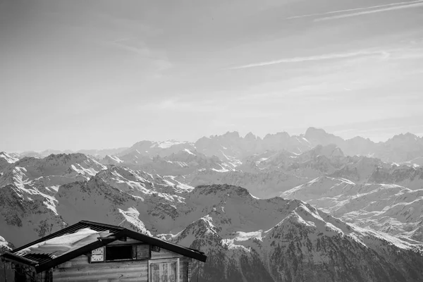 Picos Alpes Franceses Entre Nuvens — Fotografia de Stock