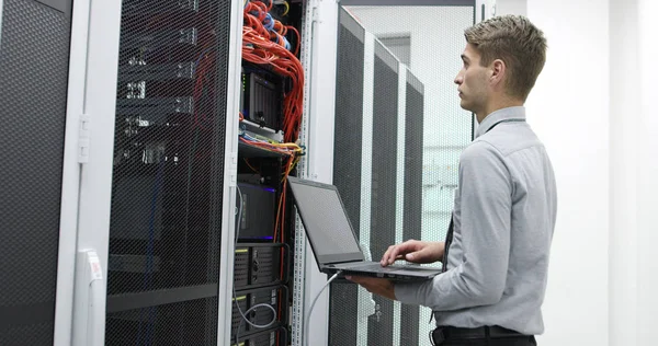 Informatyki Sprawdzanie Serwera Superkomputer — Zdjęcie stockowe