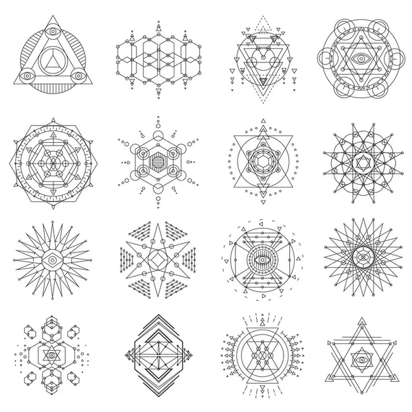 Sacred geometry line art set