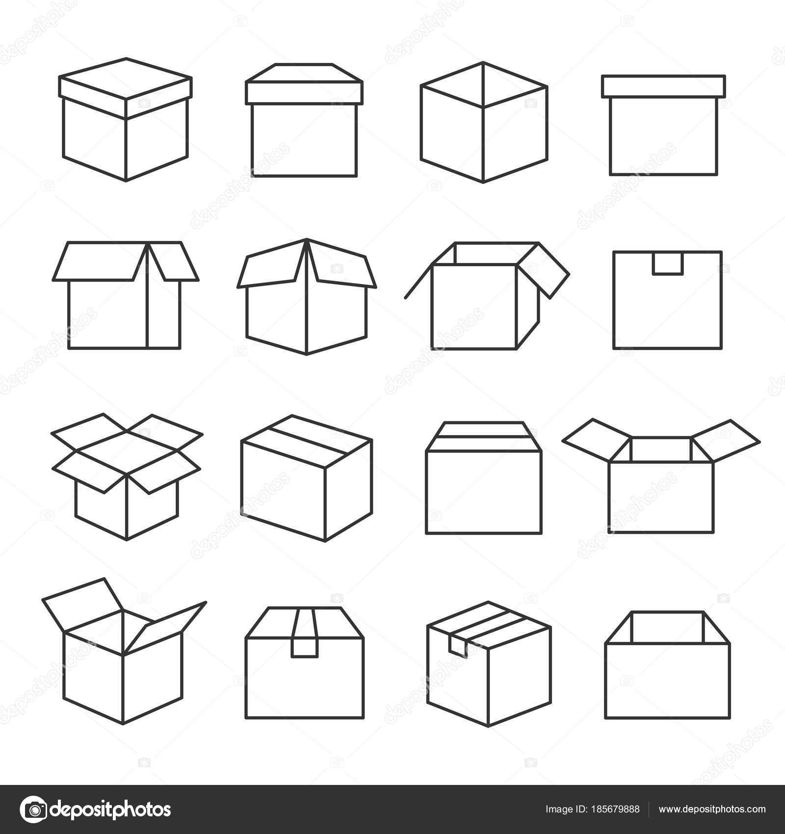 Carton Boxes Icon Set Stock Vector Image By C Axsimen Carton Boxes Icon Set Stock Vector Image By C Axsimen