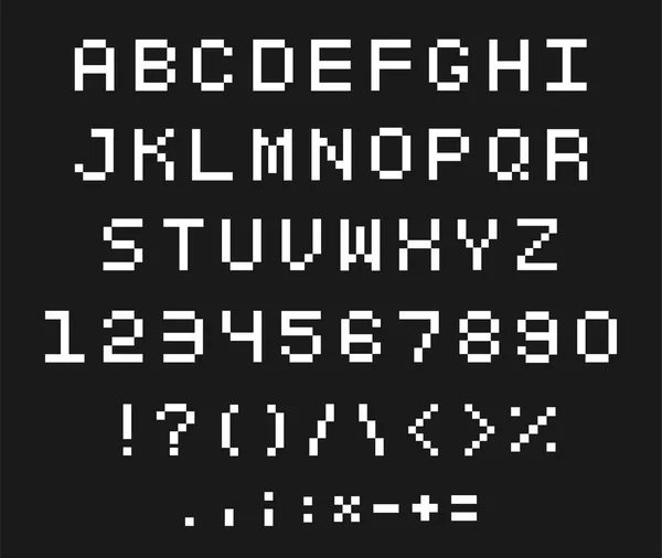 Digital font. Alarm clock letters. Numbers and letters set ...