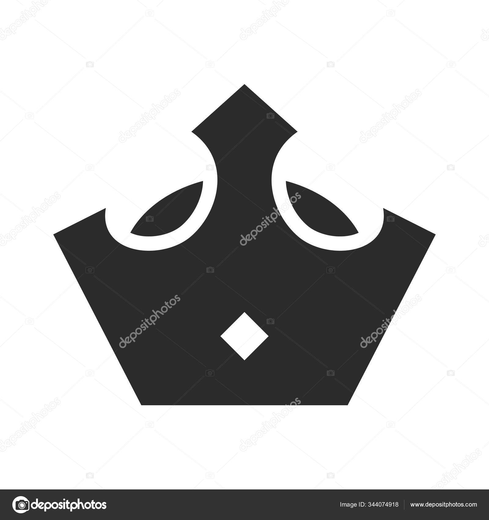 Royal Crown Black Icon King And Queen Monarchy Stock Vector
