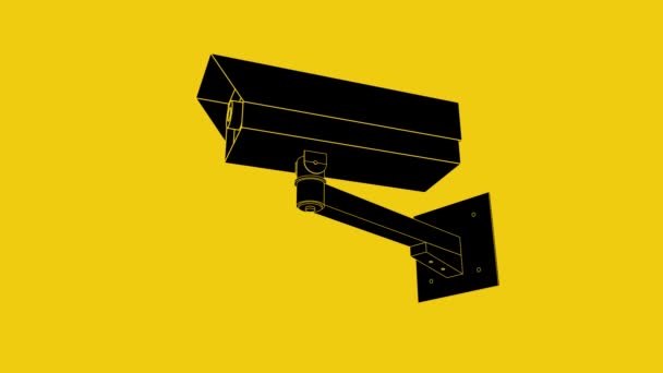 CCTV camera waarschuwingspictogram — Stockvideo