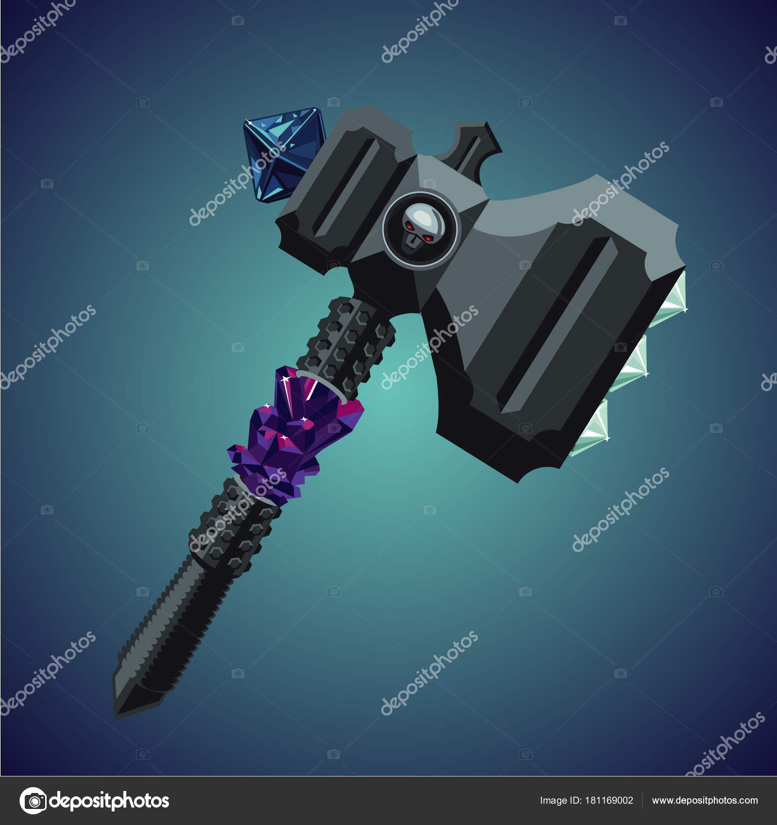 ロイヤリティフリーハンマー イラスト ゲーム 美しい花の画像