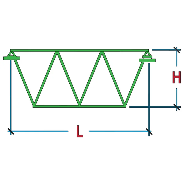 Icono monocromo con estructuras de acero — Vector de stock