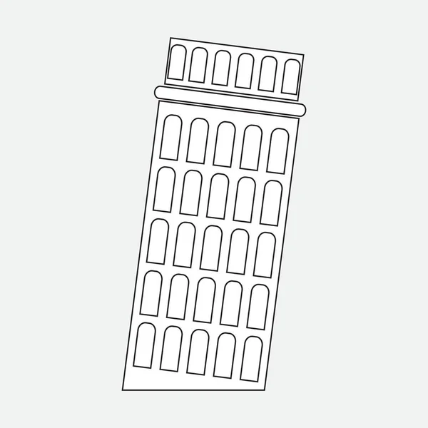 Vektorbild av tornet i Pisa — Stock vektor