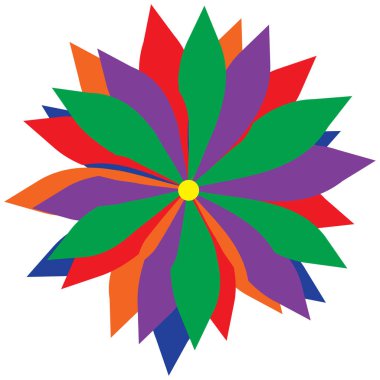 Bir çiçek ile vektör simgeleri