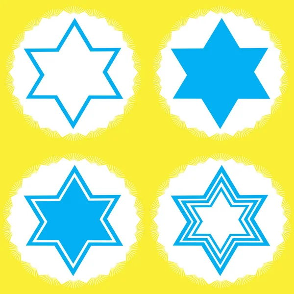The color image is the Star of David — Stock Vector