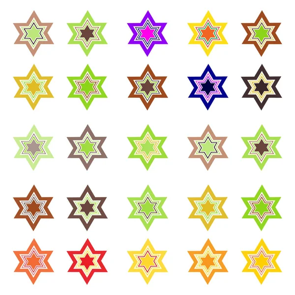 A imagem colorida é a Estrela de David — Vetor de Stock