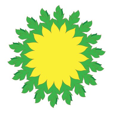 Yeşil yaprakları bir desen vektör görüntü